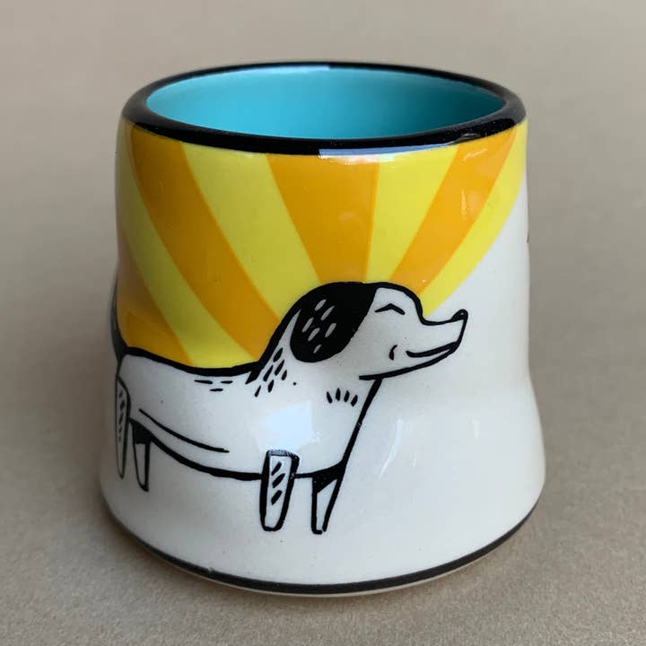 Lucky Little Dog Cup - Small for wholesale by The Bowl Maker