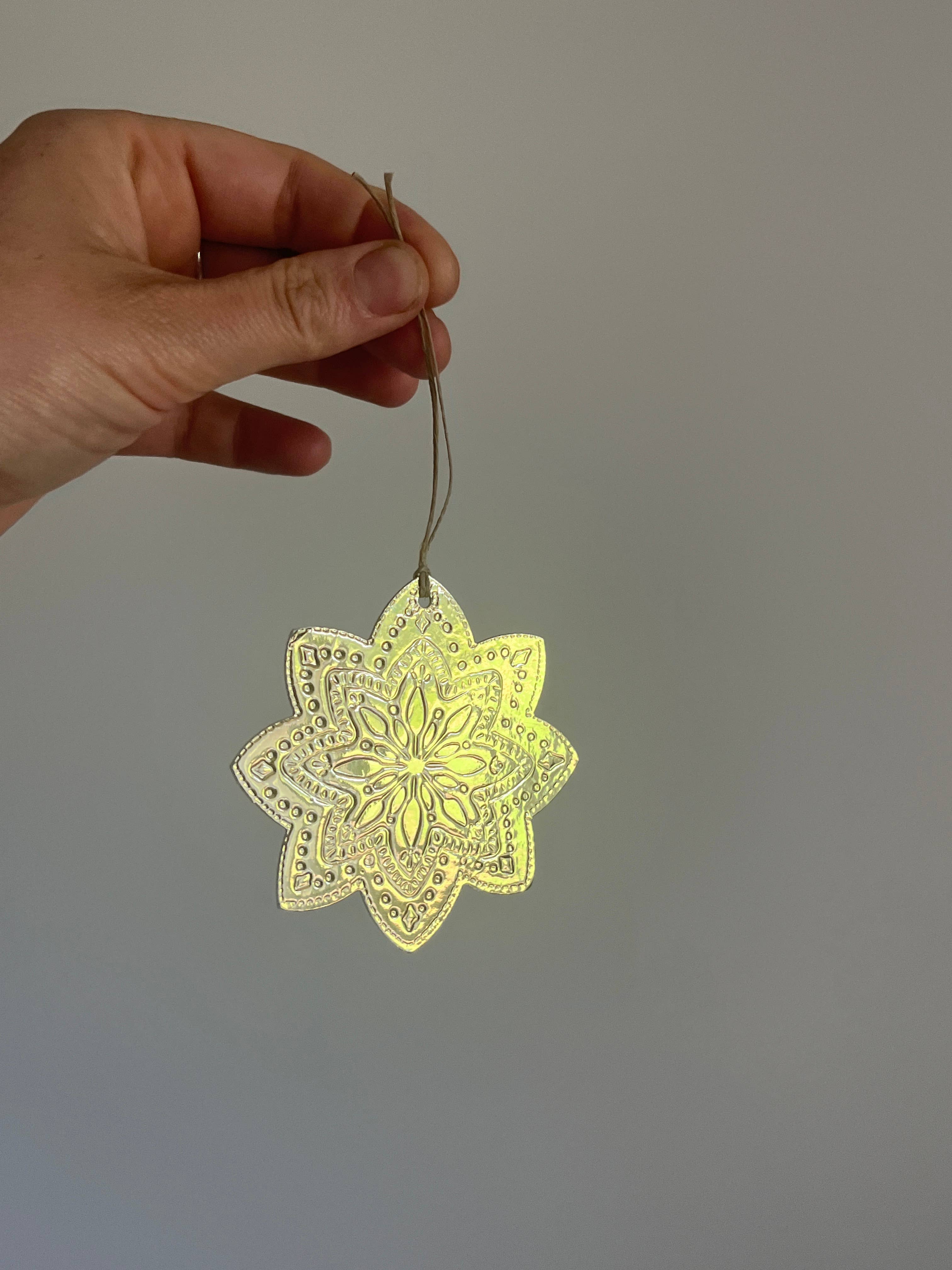 THE LITTLE PRESS - Wholesale Ornament - Mandala - Faux-tin Ornament - Gold1