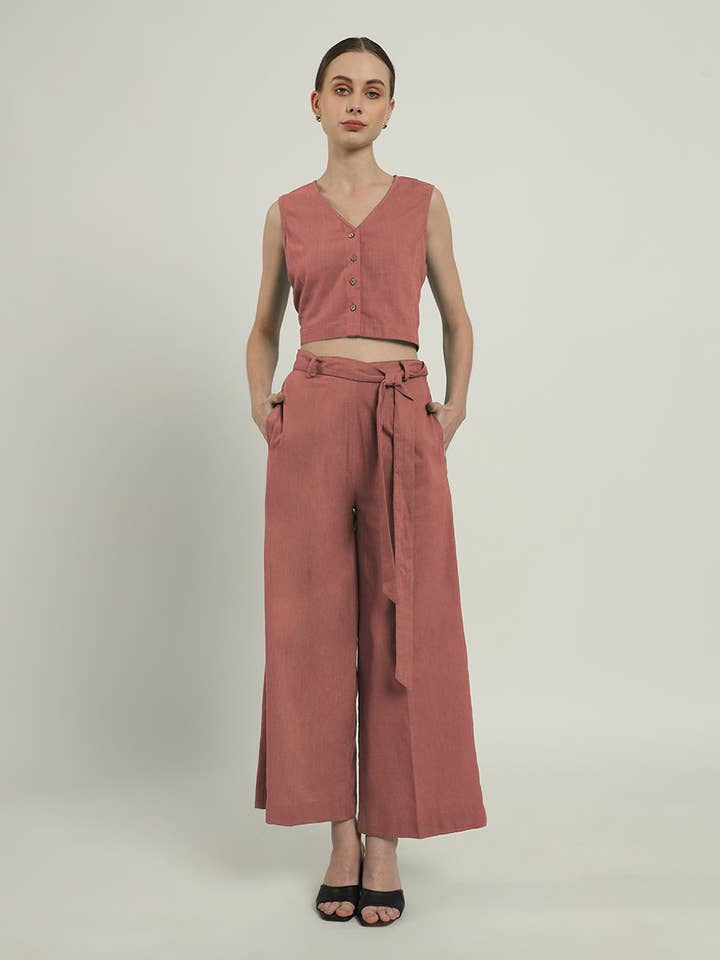 Bukser Matchende Sæt - Elfenben Pink Viva La Verve for engroshandel hos Thevasa