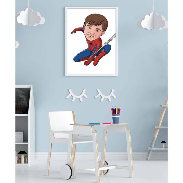 Caricatura personalizada de Spiderman para niños para venta al por mayor de Personalised Baby Clothes and Gifts