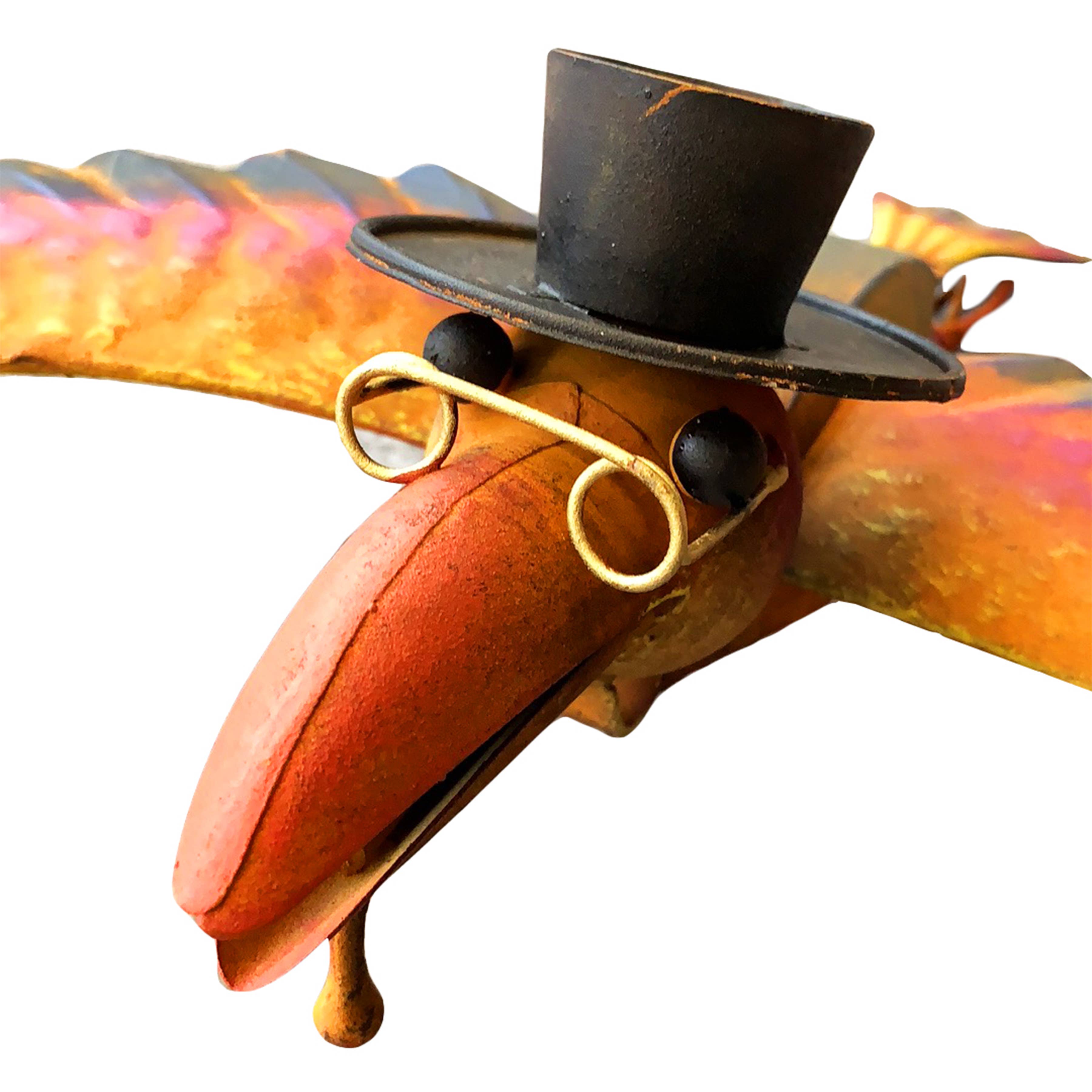 Continental Art Center - Wholesale Garden/Lawn Stake - Rustic Old Crow Metal Kinetic Balancer Garden Stake3