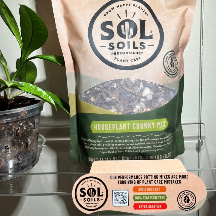 Sol Soils - Wholesale Planting/Potting Soil - 2-Sided PoP Shelf Talker: Soils and Sol Biotics Additives2
