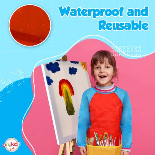 The Toy Group – Conjunto de arte - Crianças e bebés por atacado – Conjunto de 2 Aventais de Pintura Infantil Playkidiz para Pré-Escola2