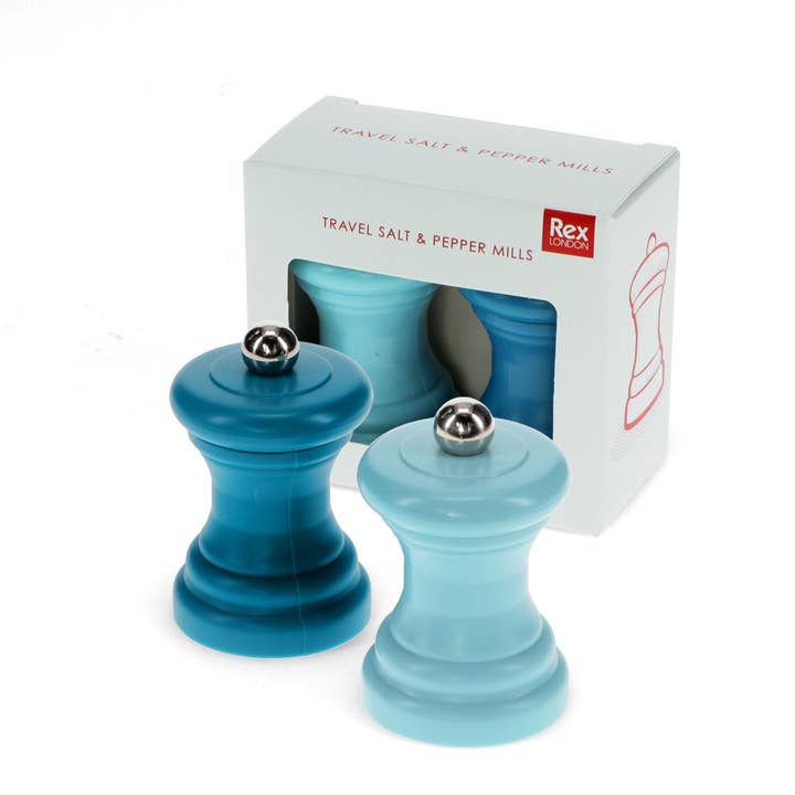 Travel Salt & Pepper Mill Set - Blue for wholesale by Rex B2B - UK