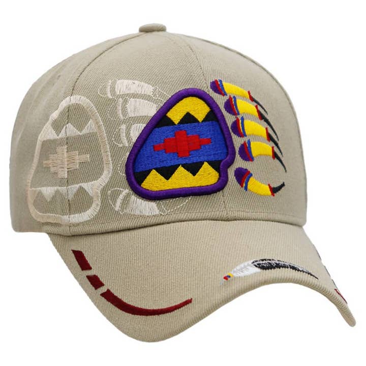 Cap Zone - Wholesale Baseball cap – Unisex - Native Pride Bear Claw Velcro Back Baseball Cap10