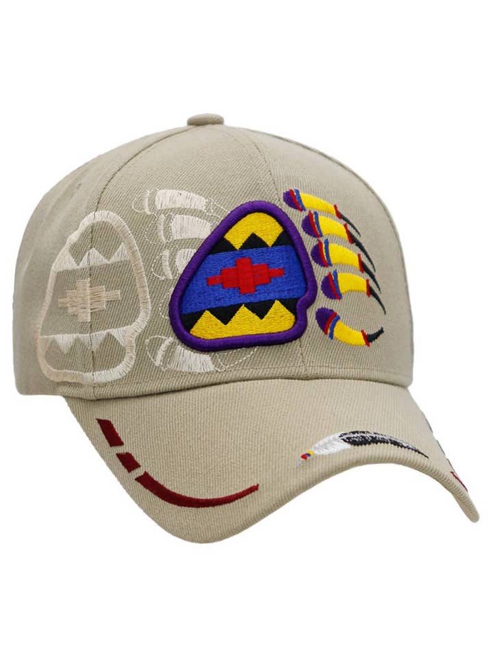 Native Pride Bear Claw Velcro Back Baseball Cap for wholesale by Cap Zone