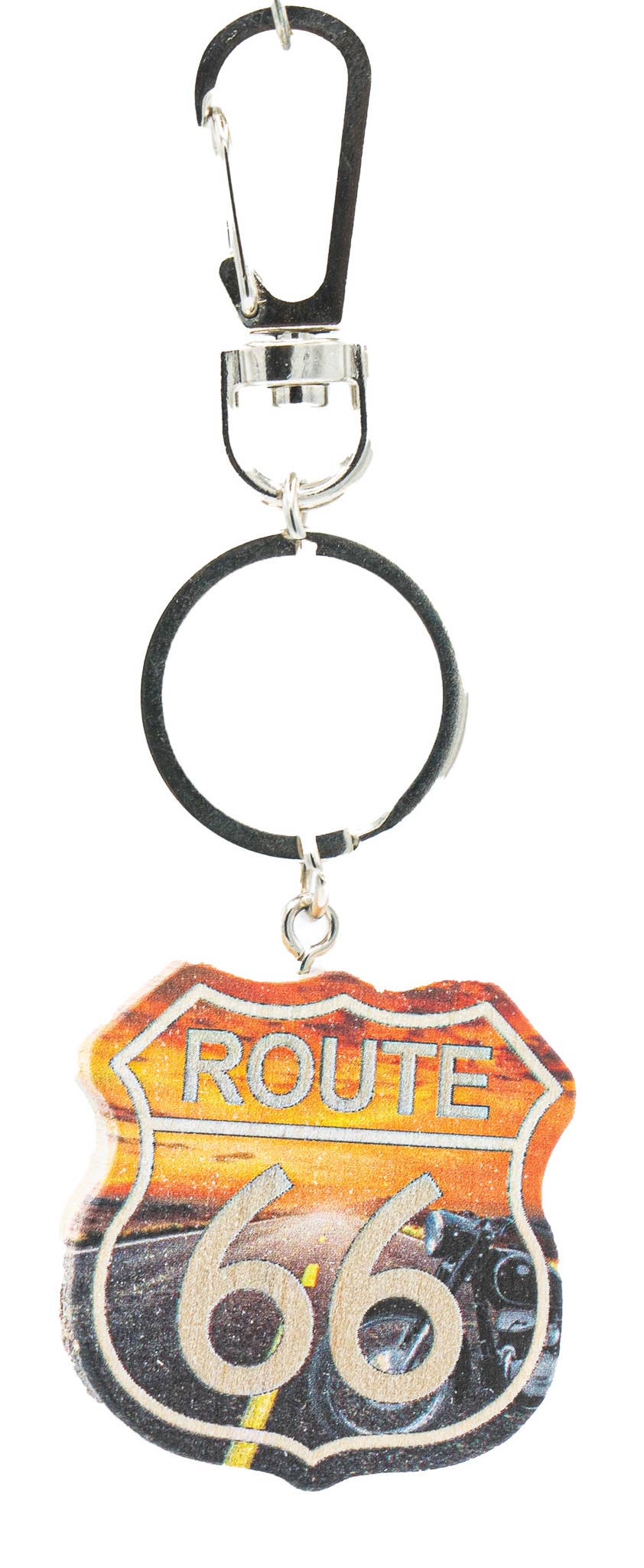 Pawnee Bill’s - Wholesale Keychain - Unisex - Route 66 Wooden Keychain2