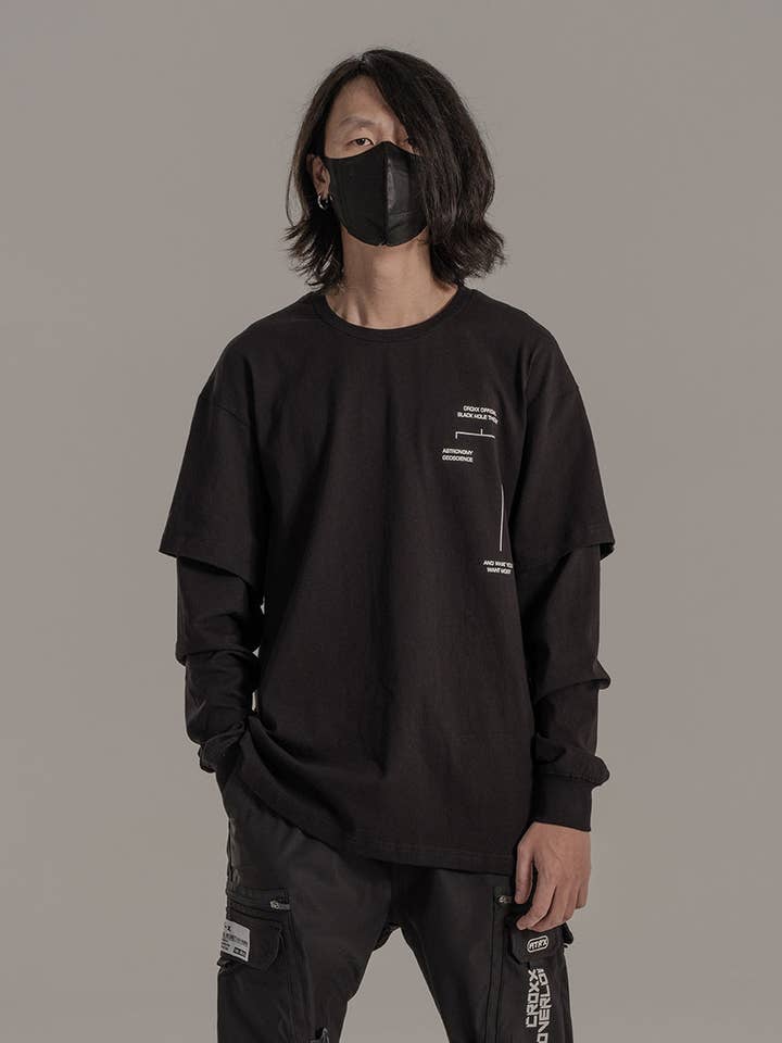 niepce - Wholesale Screen Printed T-Shirt - Unisex - CRO778 Tech Evolution Long Sleeves Tee2