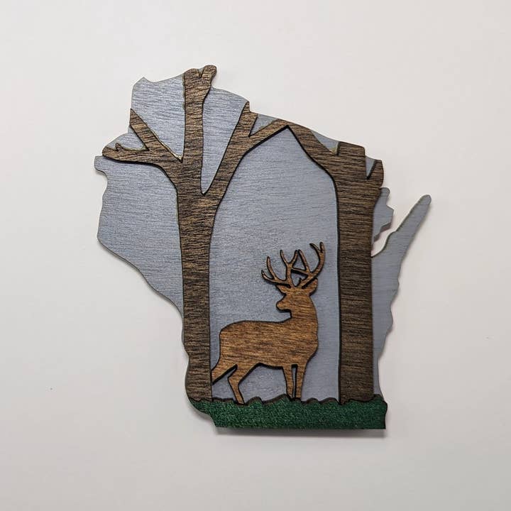 Knit and Nailed - Wholesale Ornament - Wisconin Wood Ornament Art 5" varieties16