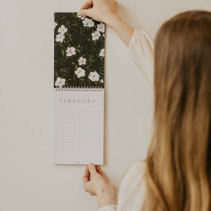 WLDFLWR Studio - Venta al por mayor Calendario - Calendario Perpetuo Floral, Calendario de Cumpleaños, Calendario de Pared