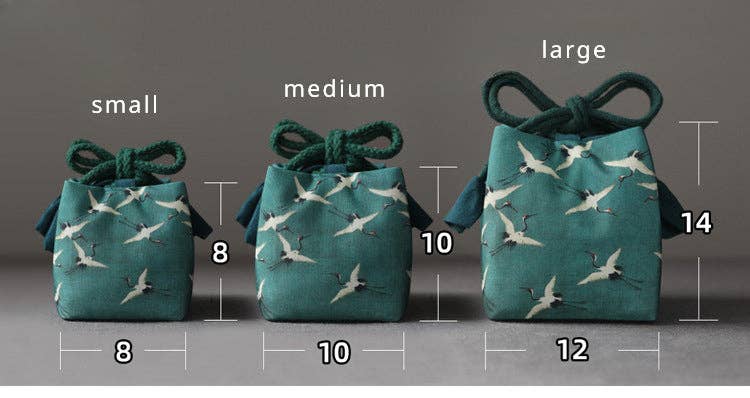 Gohobi （We cover U.S. import duties） - Wholesale Storage Bag - Gohobi Birds Mountains Rivers Teaware Storage Travel Bag Shifuku8