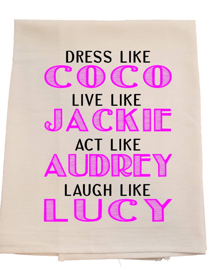 Coco Tea Towel for wholesale by Bunnies and Bows