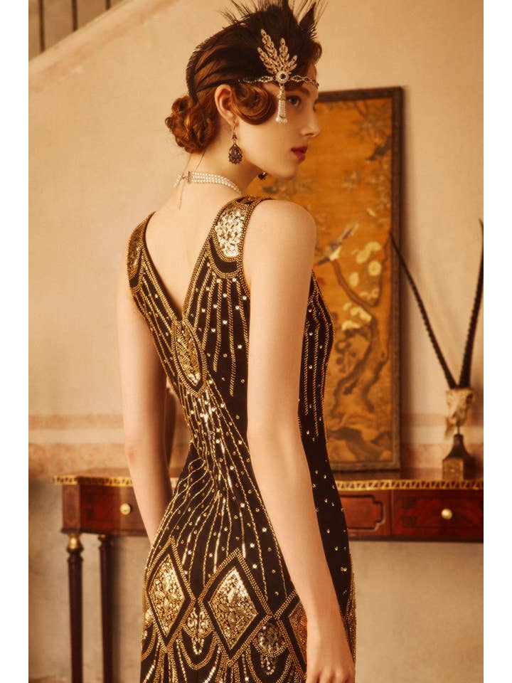 BABEYOND - Wholesale Dress - Women's - Zouzou Art Deco Flapper Dress6