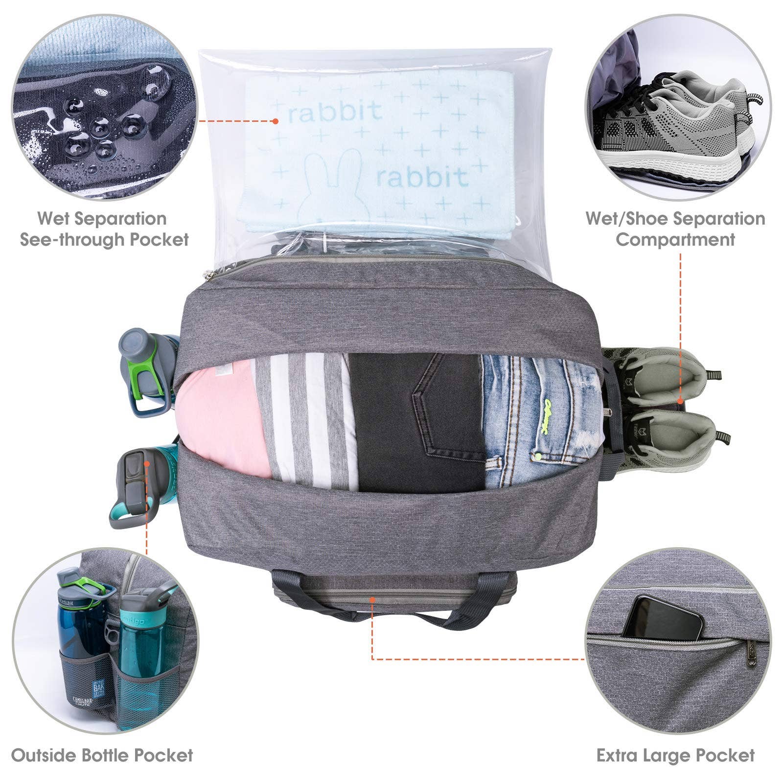 wandf – Saco de viagem - Unissexo por atacado – Mochila de viagem de bolso RFID anti-roubo WANDF preta14