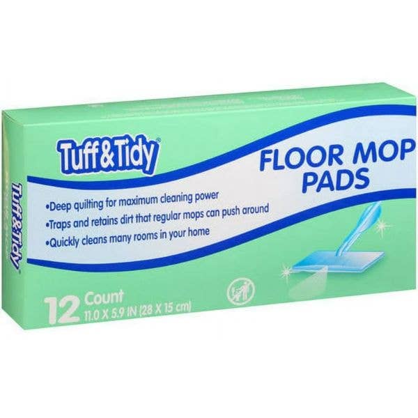 St. Louis Wholesale LLC - Wholesale Mop - Tuff & Tidy - 12Count Box 11"x5.9" Floor Mop Pads -