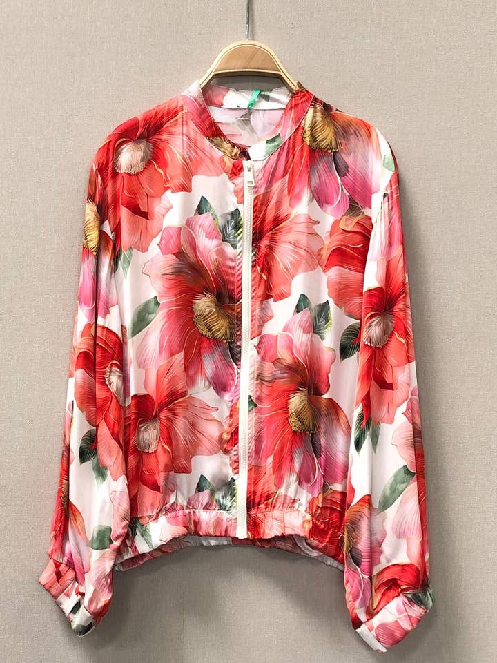 BOOMBER SATIN FLORAL PRINT for wholesale by SWEET MAGIC MODA Y COMPLEMENTOS