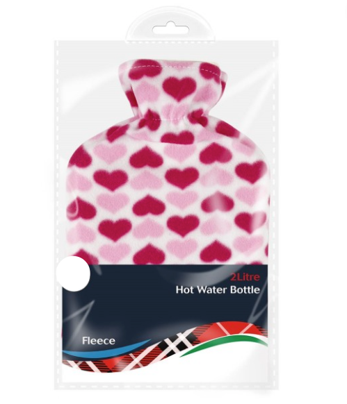 My Wholesale Warehouse - Wholesale Hot/Cold Compress - Generise 2 Litre Hot Water Bottle with Fleece Cover2