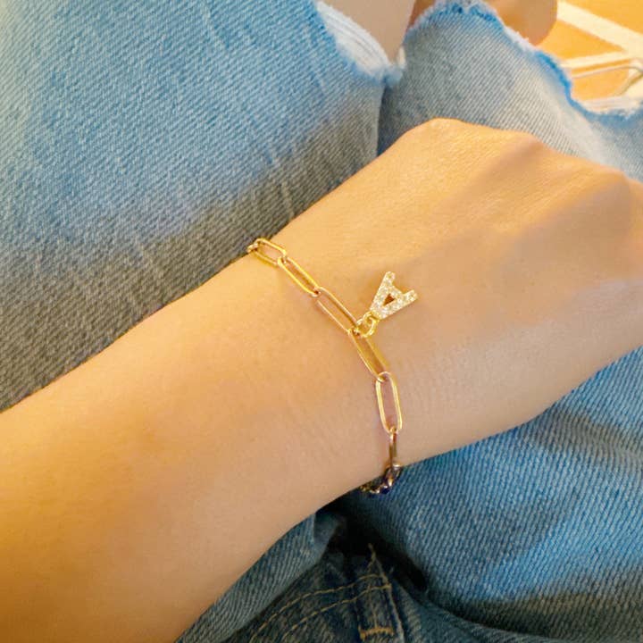 Oh Simple Initial Chain Bracelet for wholesale by Ellison+Young