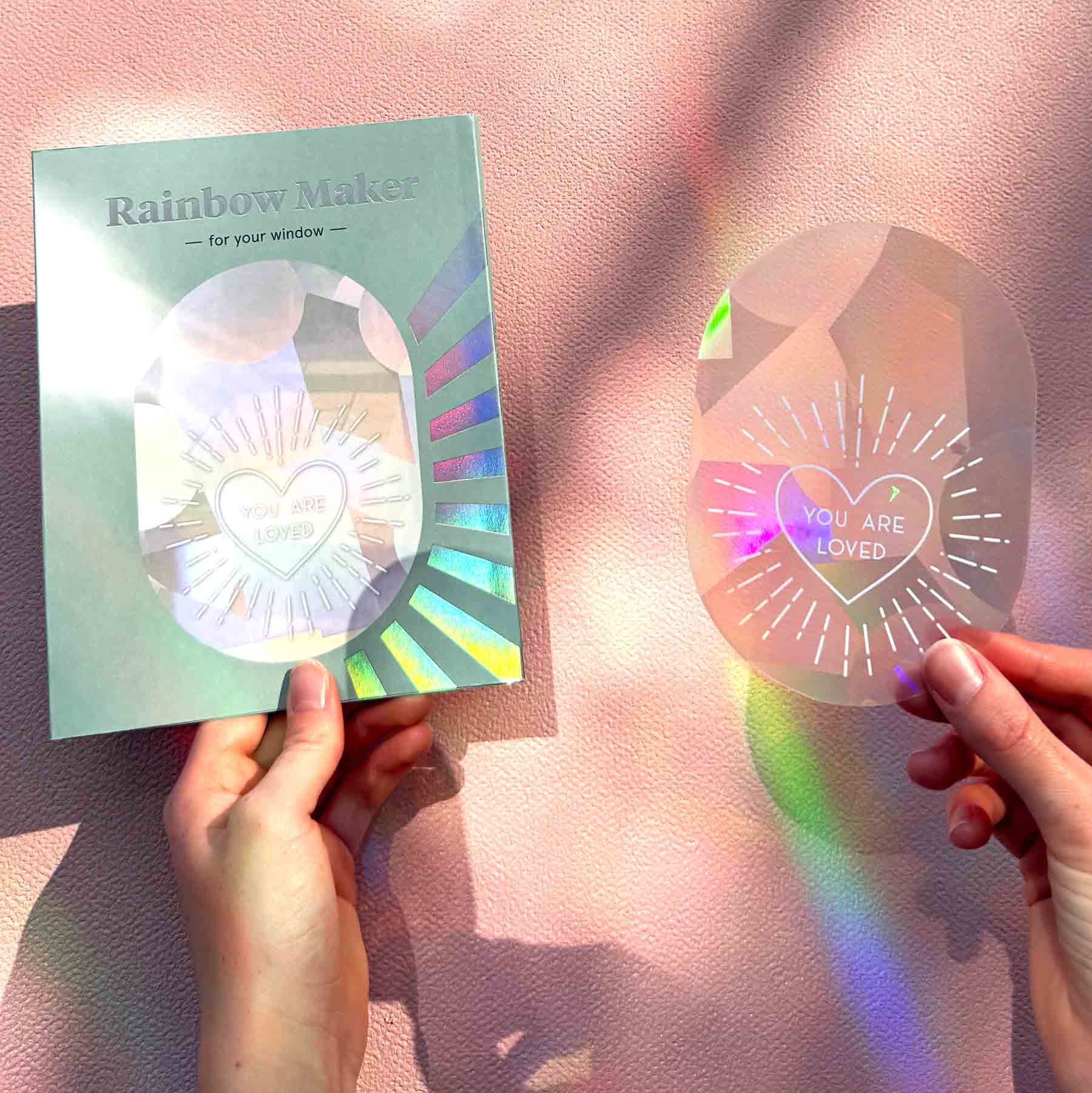 Botanopia - gifts , decor and cards for plant lovers - Wholesale Suncatcher - Rainbow maker sticker - You are loved0