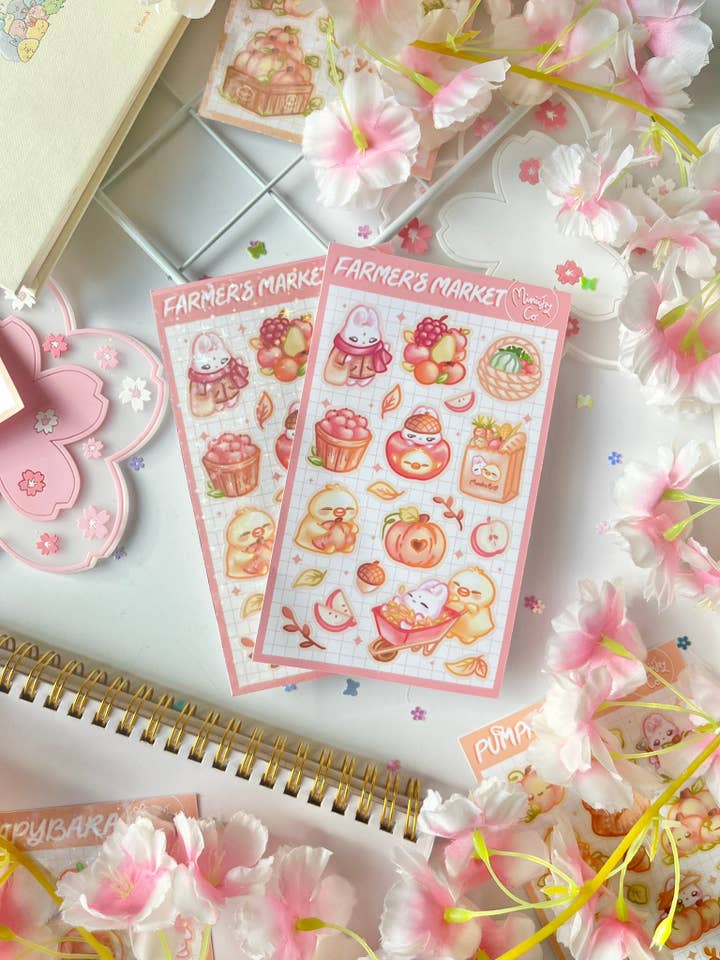 Farmer's Market Sticker Sheet for wholesale by Miniijoyco