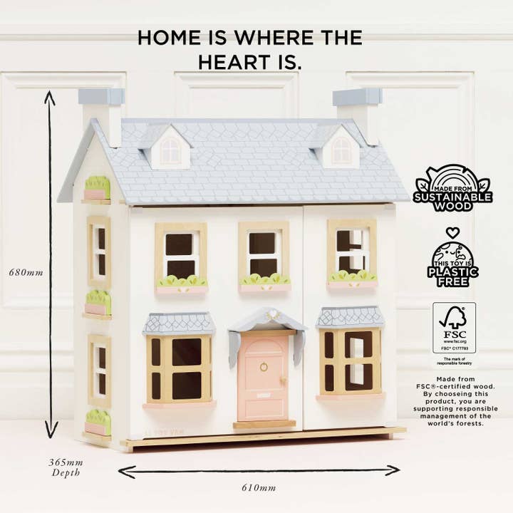 Le Toy Van, Inc. - Wholesale Doll - Kids - Mayberry Manor Wooden Dolls House