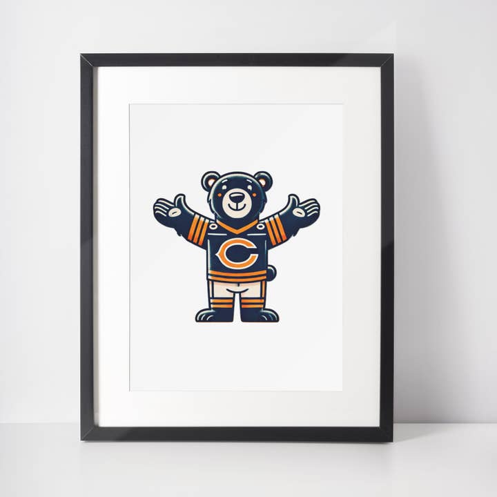 Chicago Bears Bear Wall Art for wholesale by 34Designed