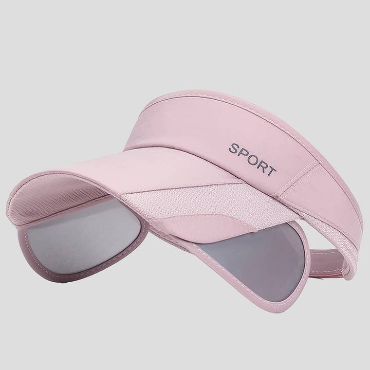 Women's Sport Visor Absorbent Quick Dry UPF50+ Hat for wholesale by AK Brand