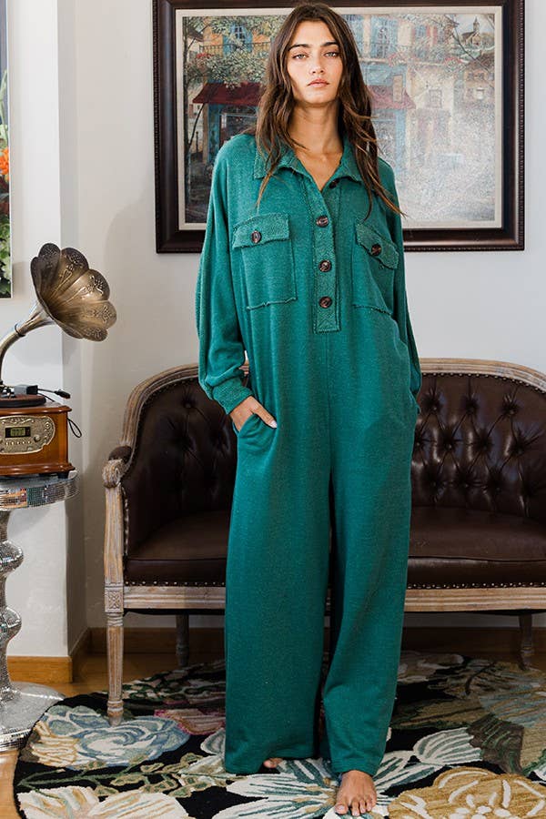 BUCKETLIST INC - Wholesale Jumpsuit - Women's - R5343 Oversize French Terry Jumpsuit23