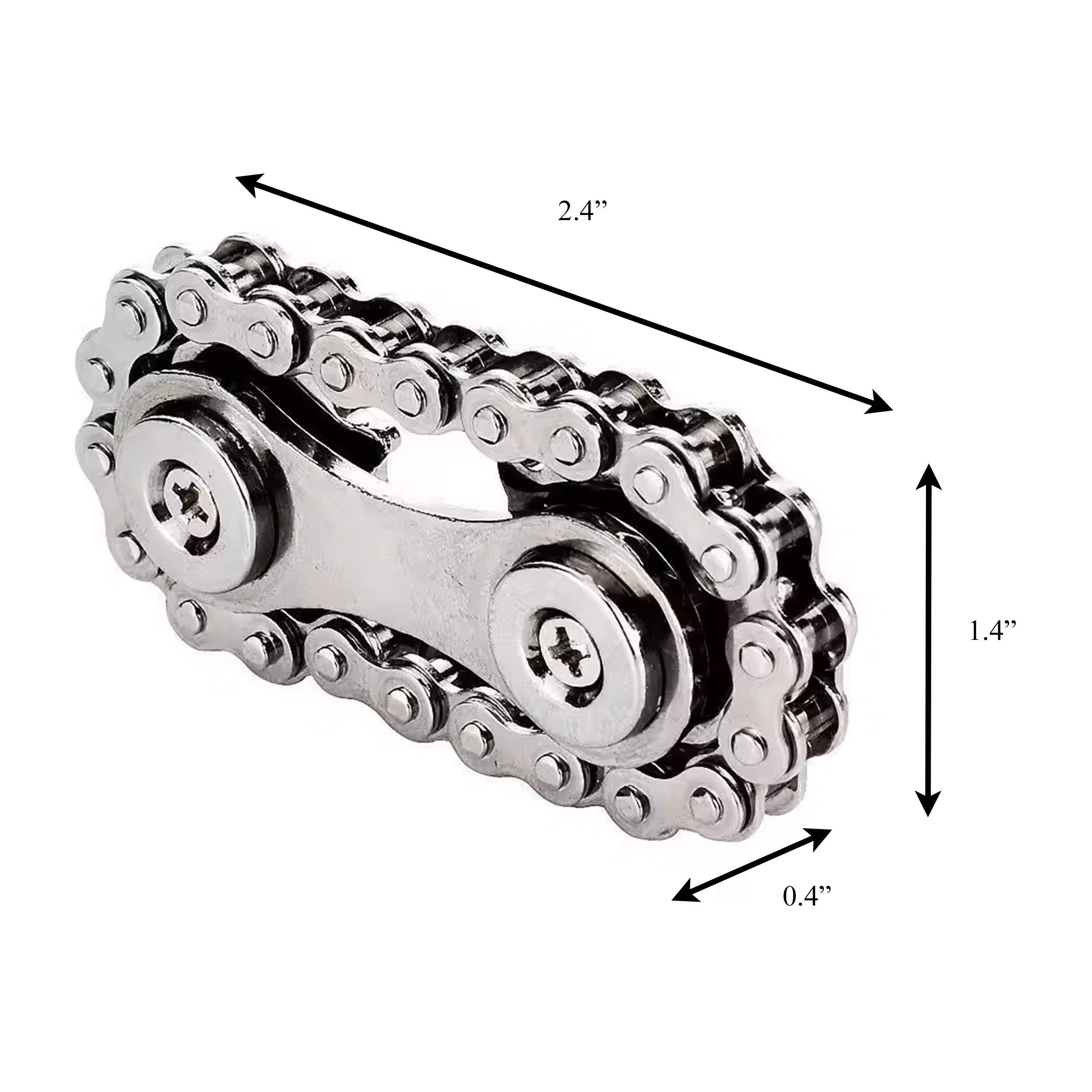Blinkee.com, LLC - Wholesale Fidget Toy - Kids - Silver Bike Chains Fidget Toy Spinner
3