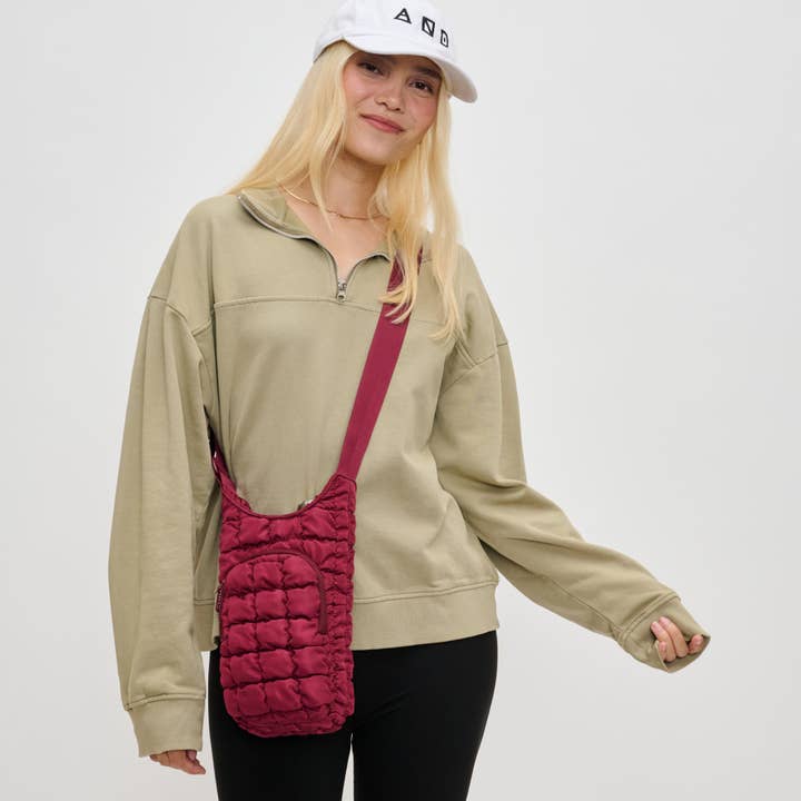 Sol and Selene - Wholesale Crossbody Bag - Women's - Let It Flow - Quilted Puffer Water Bottle Crossbody