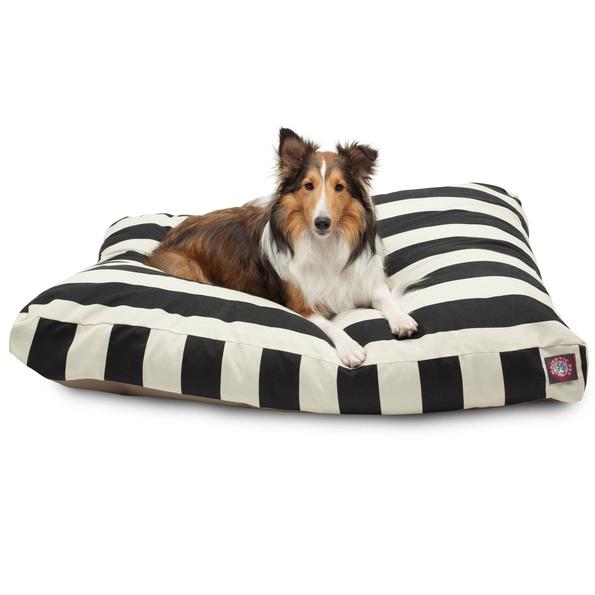 Majestic Pet Products - Vente Panier – chien - Panier rectangle pour chien en mousse à mémoire déchiquetée à rayures verticales27