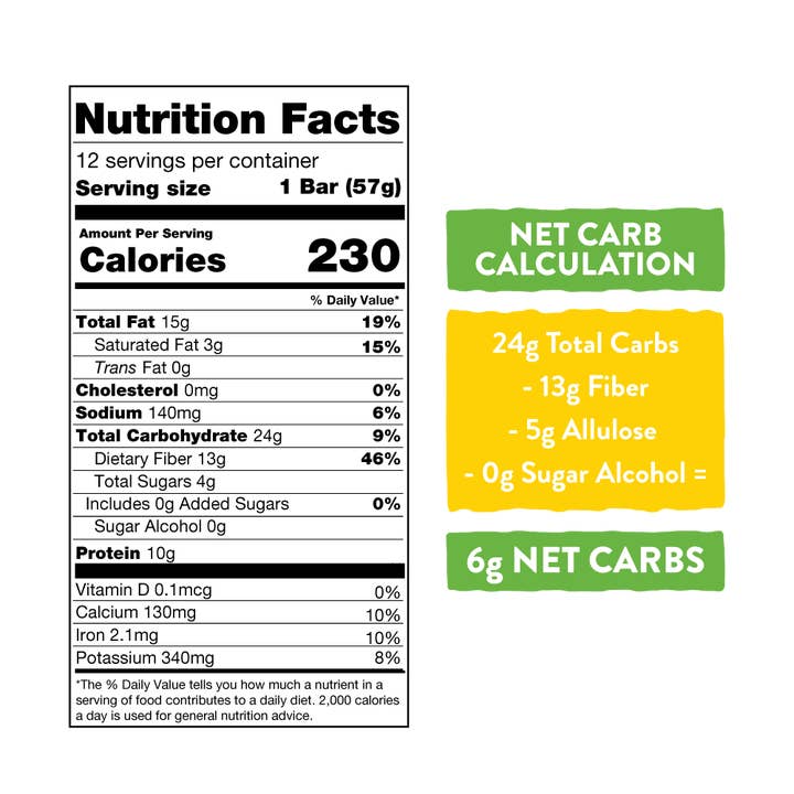 Human Food Bar - Wholesale Snack Bar - Lemon Flavored Vegan Keto Fiber Bar