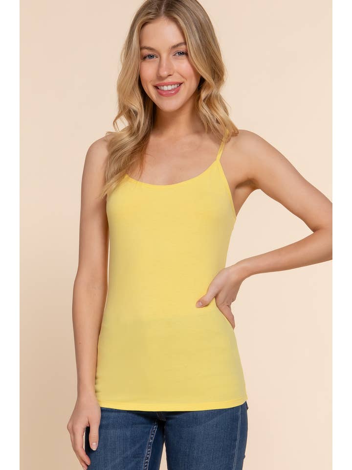 42POPS - Wholesale Camisole - Women's - ....SI-323 Fitted Cropped Cami Tank W/ Adjustable Spaghetti Stra31