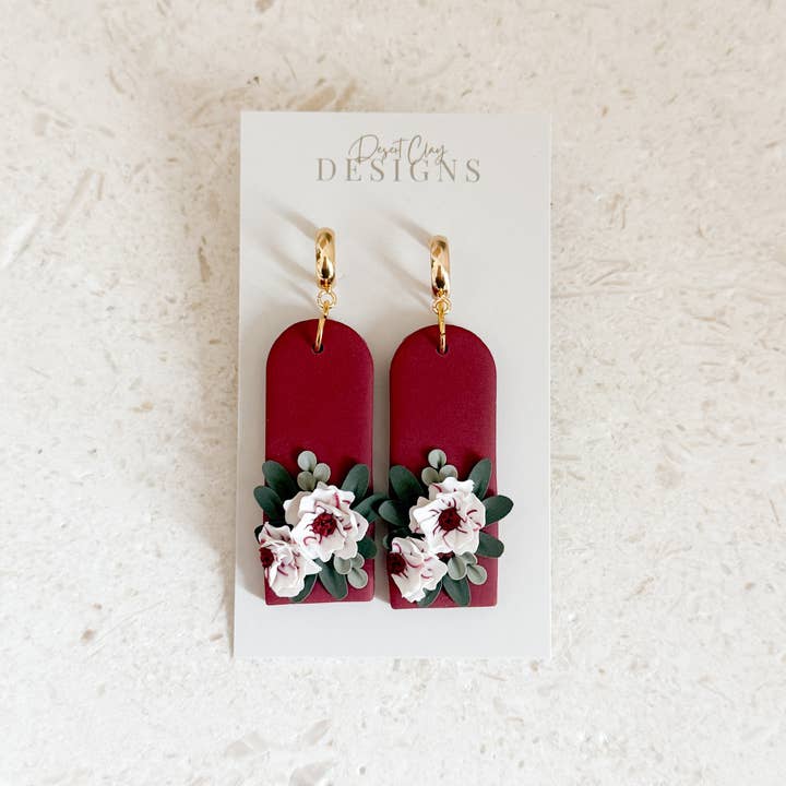 Desert Clay Designs - Wholesale Dangle Earrings - Carnation Bouquet Arches0