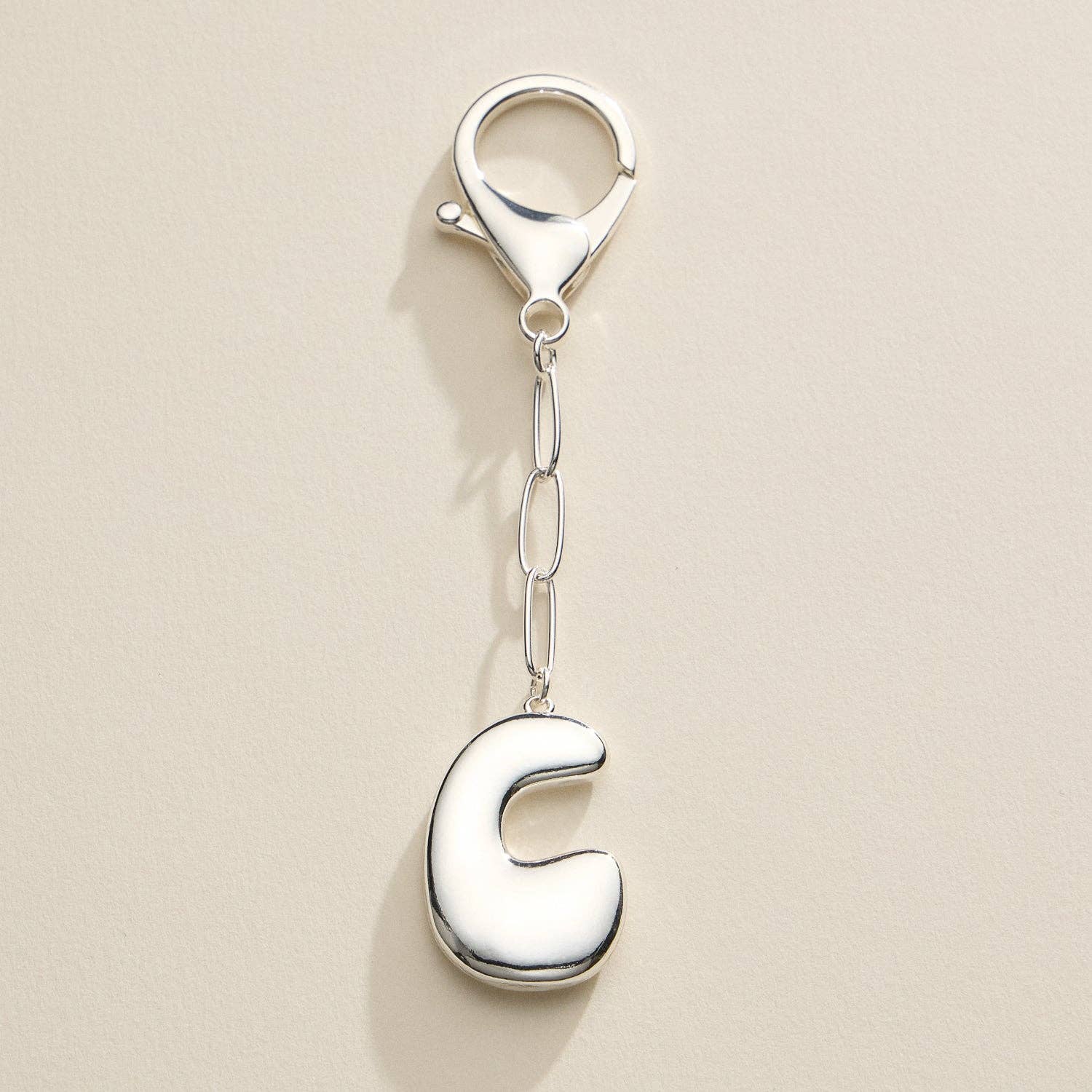 Lilla Haven - Wholesale Keychain - Women's - Bubble Letter Initial Keychain – Gold and Silver Tone Personalized Charm42