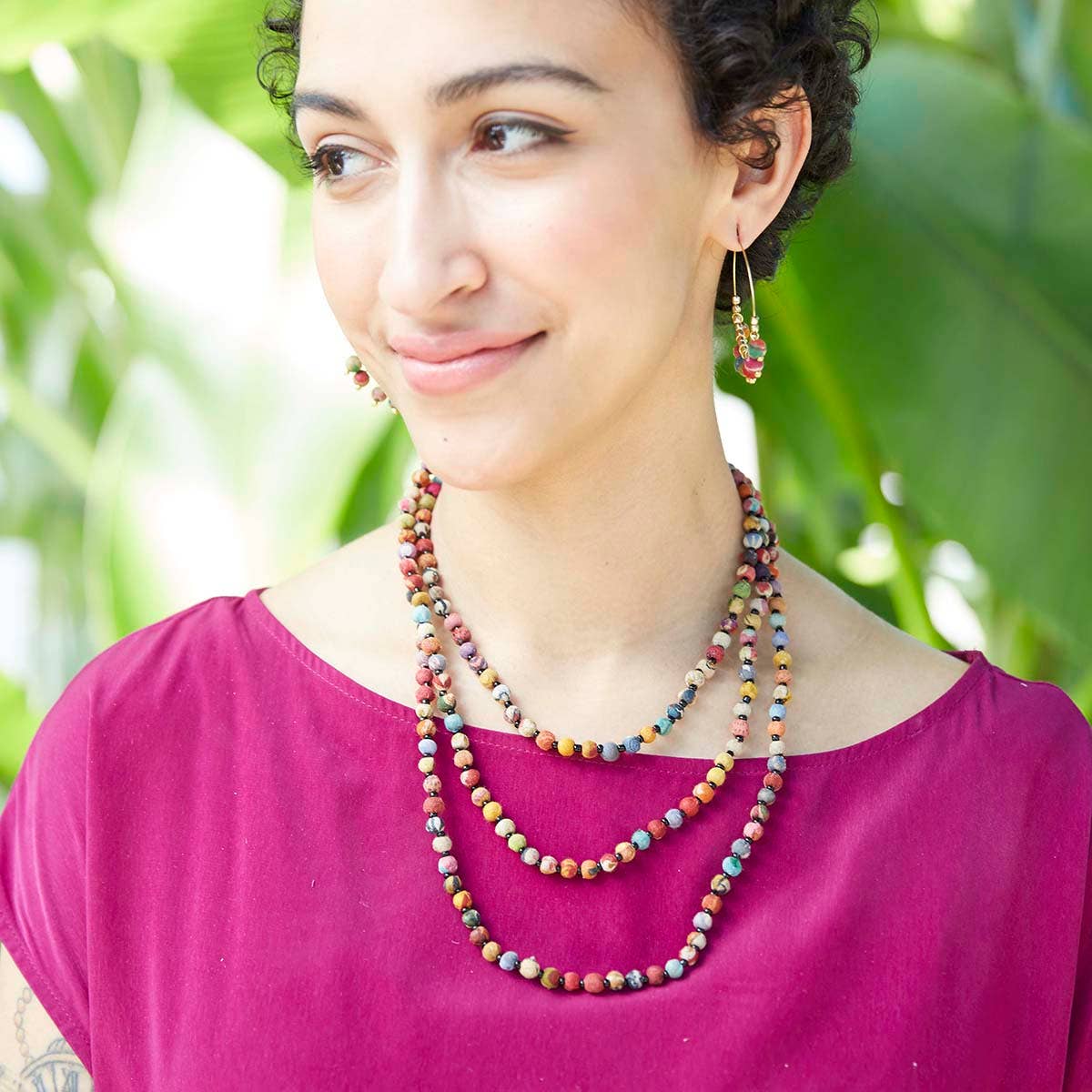 WorldFinds - Wholesale Beaded/Pearl Necklace - Kantha Bead Long Necklace7