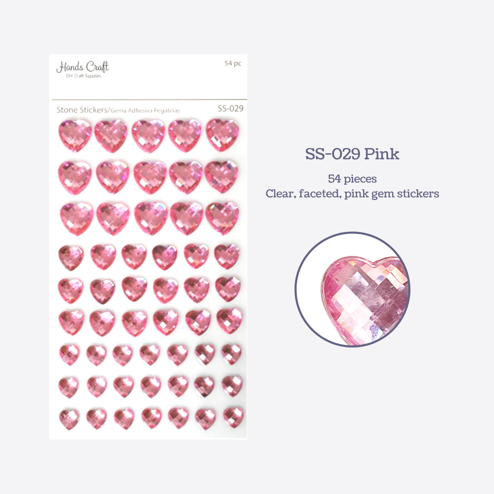 Angels Craft - Wholesale Sticker - Heart-shaped Rhinestone Sticker (4 options available)0