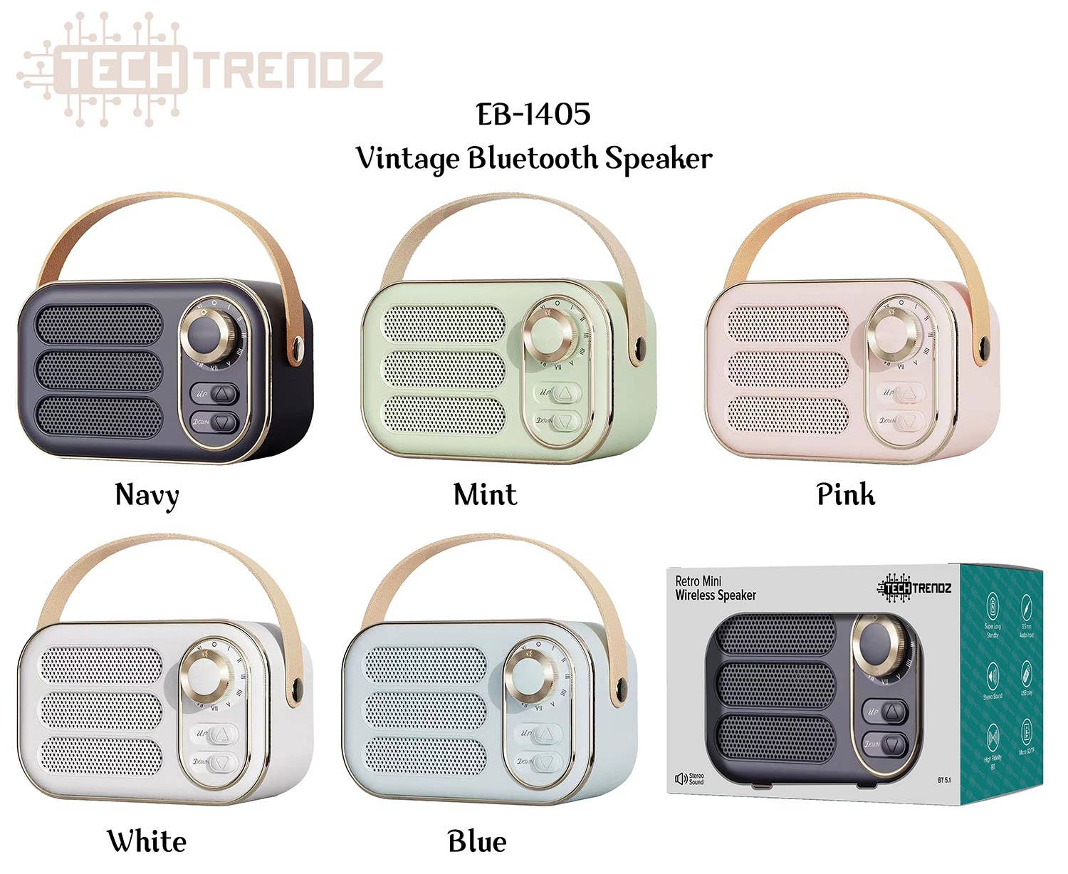 Tech Trendz - Wholesale Speakers - Vintage Bluetooth Speaker6