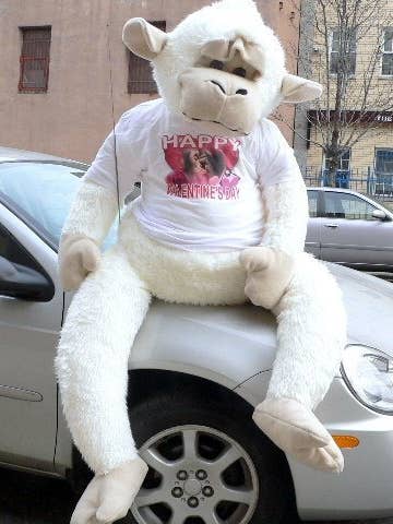 6 Foot Giant Stuffed Gorilla Valentines Day Huge Big Plushie for wholesale by Big Plush