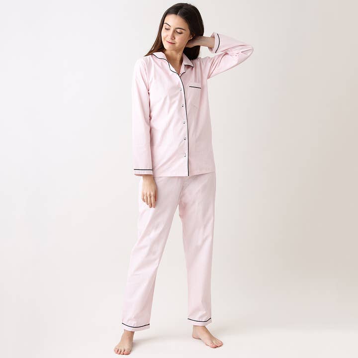 Women Classy Pink Pajama Set for wholesale by Little West Street