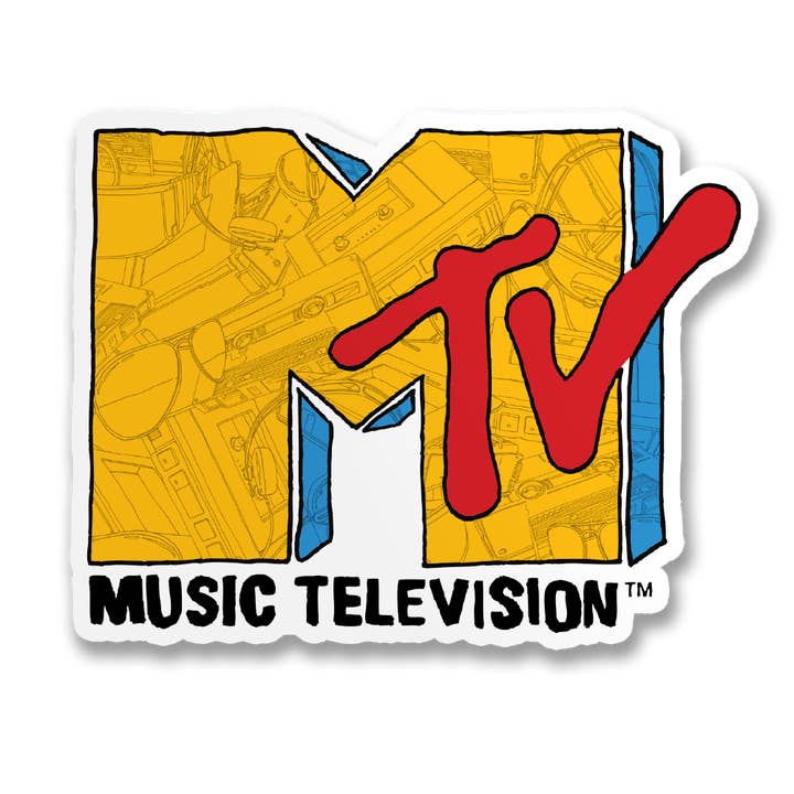 MTV Sketch Logo Sticker for wholesale by Hybris Production AB