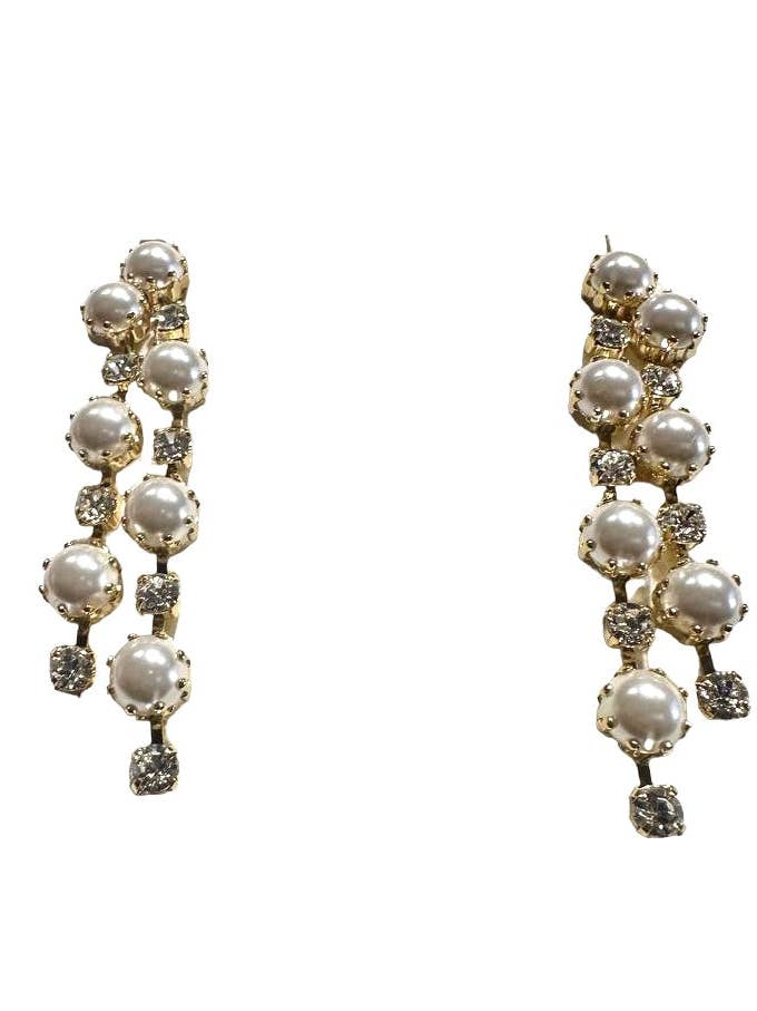 Brincos de pérola e strass por atacado de DITTA Alessandra Avallone