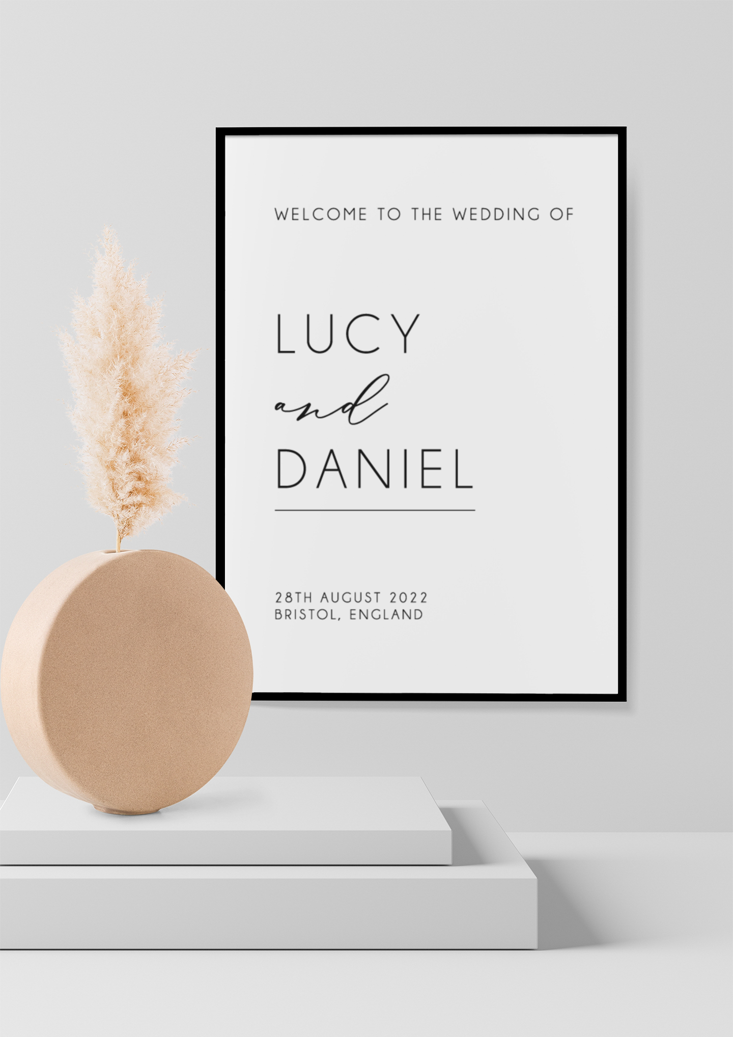 WinsterCreations™ – wholesale Art print – Welcome To The Wedding Of Name Date & Location Wedding Wall Decor Print3