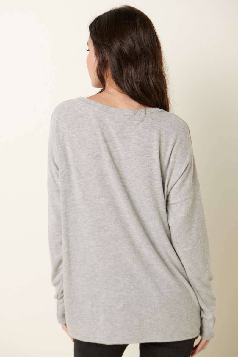 mittoshop - Venta al por mayor Jersey corto de punto - Mujer - TOP DE PUNTO CON CUELLO EN V ESTILO HACCI CEPILLADO T1022210