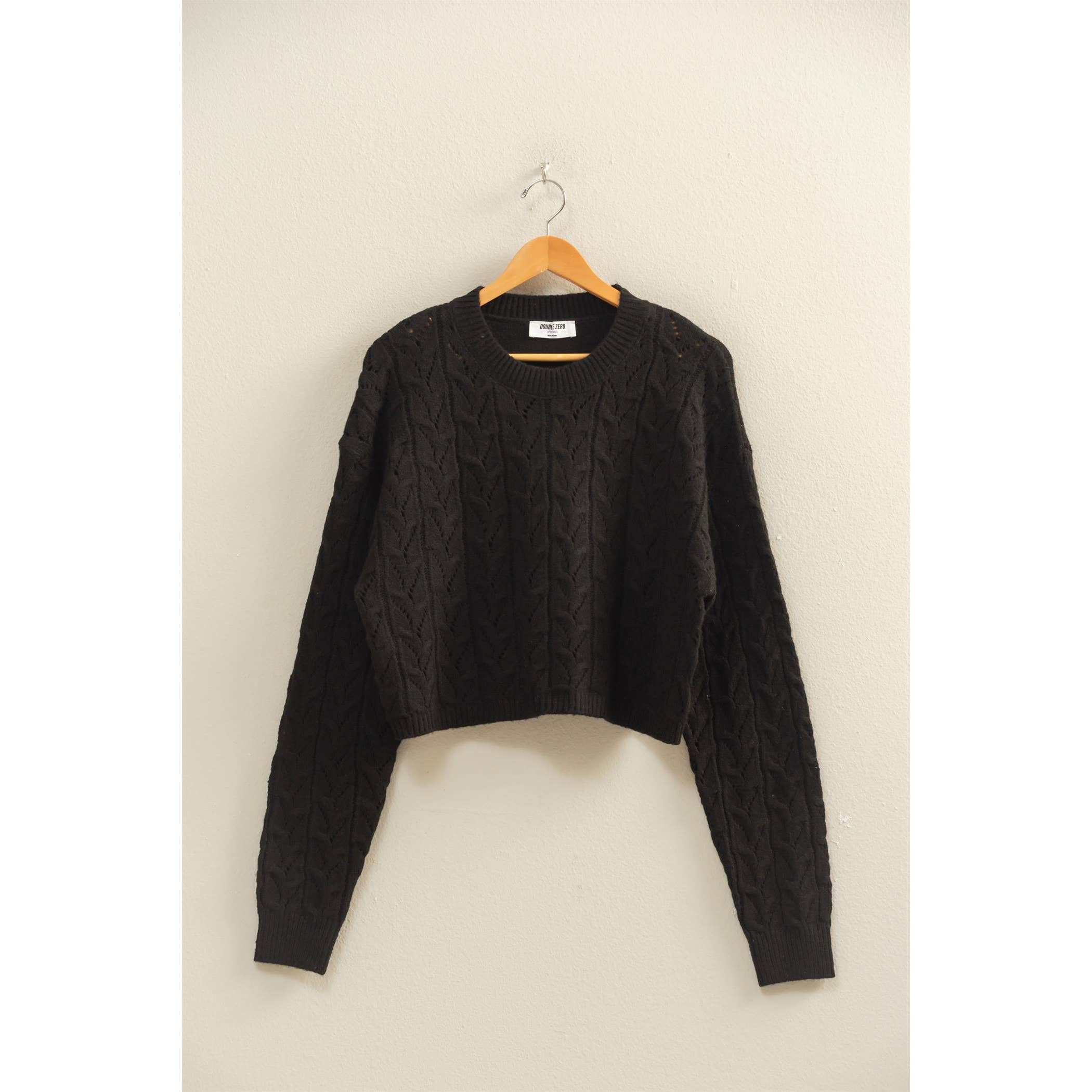 HYFVE - Wholesale Knit Sweater - Women's - Cropped Cable Knit Sweater2