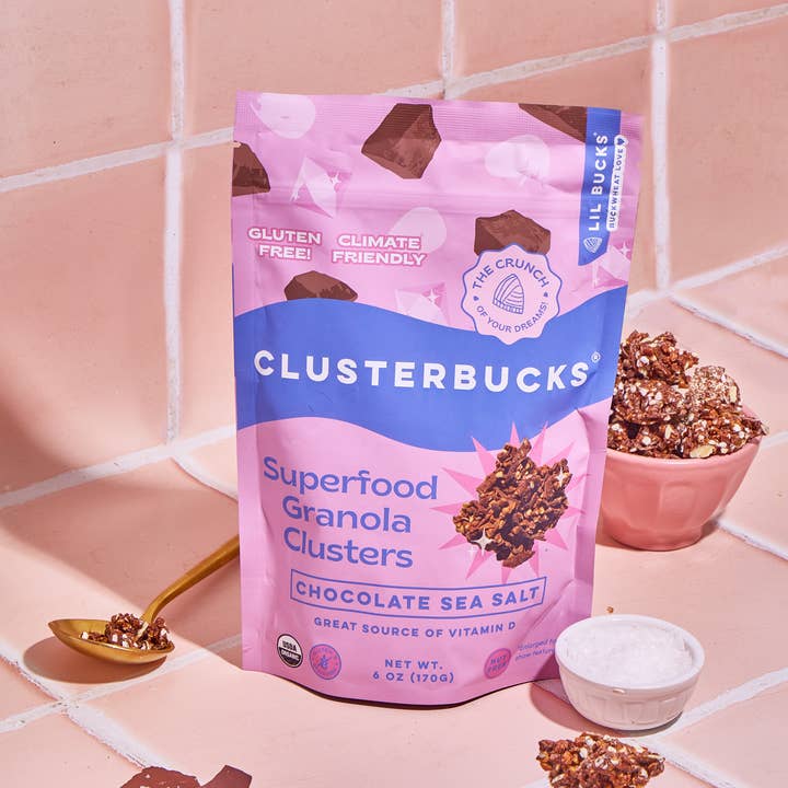 Lil Bucks - Wholesale Granola - Clusterbucks Gut Friendly Granola - Chocolate Sea Salt- 6pk