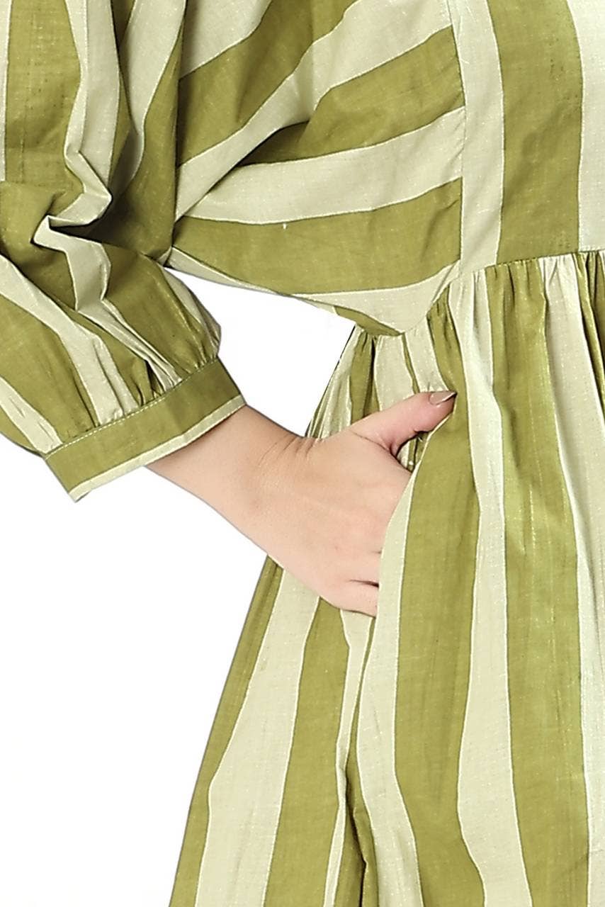 Hi Handmade - Wholesale Dress - Women's - Dia Midi Dress - Olive Ribbon5