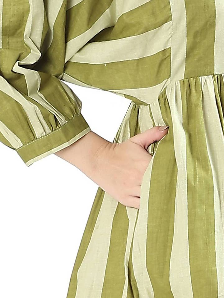 Hi Handmade - Wholesale Dress - Women's - Dia Midi Dress - Olive Ribbon5