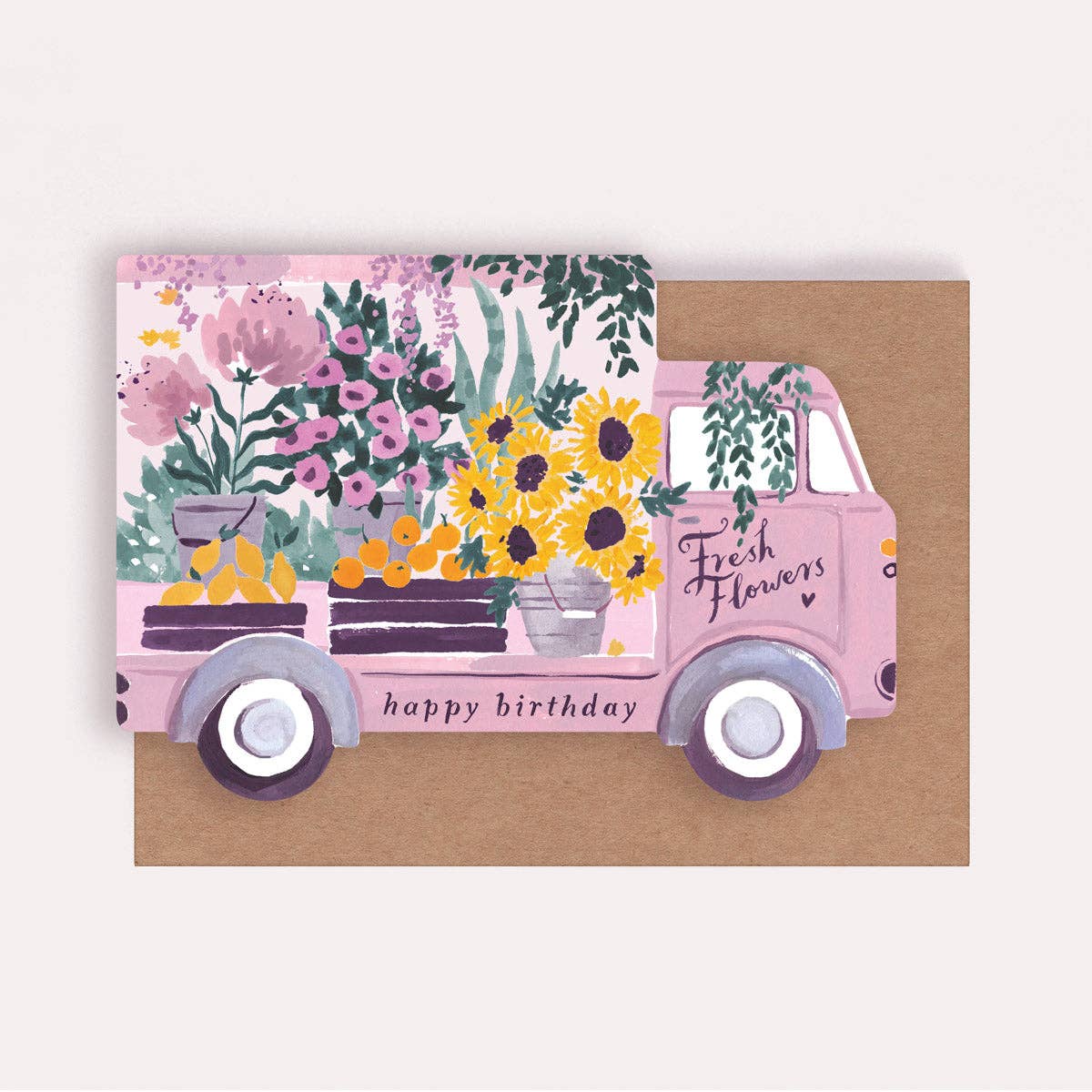 Sister Paper Co. - Wholesale Birthday Card - Flower Truck Birthday Card | Female Birthday Card | Floral2