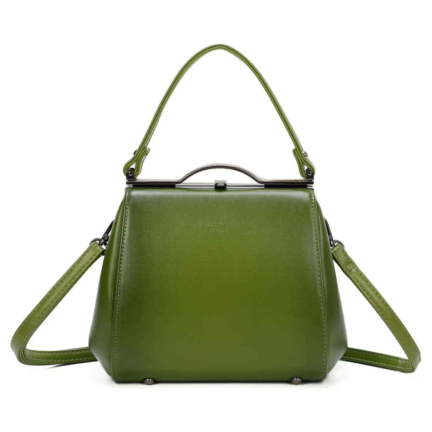 Superbia - Wholesale Top Handle Bag - Women's - Vintage Smoky Effect Pu Clasp Opening Top Handle Bag- P828911